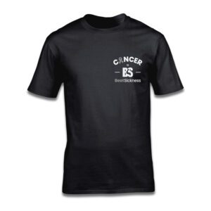 A black t-shirt with the words " cincsb " on it.
