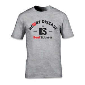 A gray t-shirt with the words " heart disease is best sickness ".