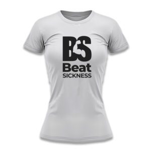 A women 's t-shirt with the word " beat sickness ".