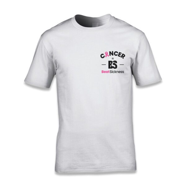 A white t-shirt with the words " cancer survivor ".