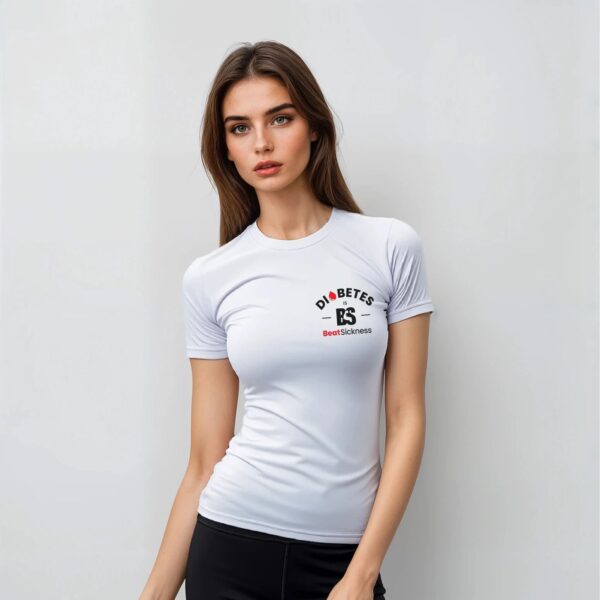 Diabetes T-Shirt White Women - Image 2
